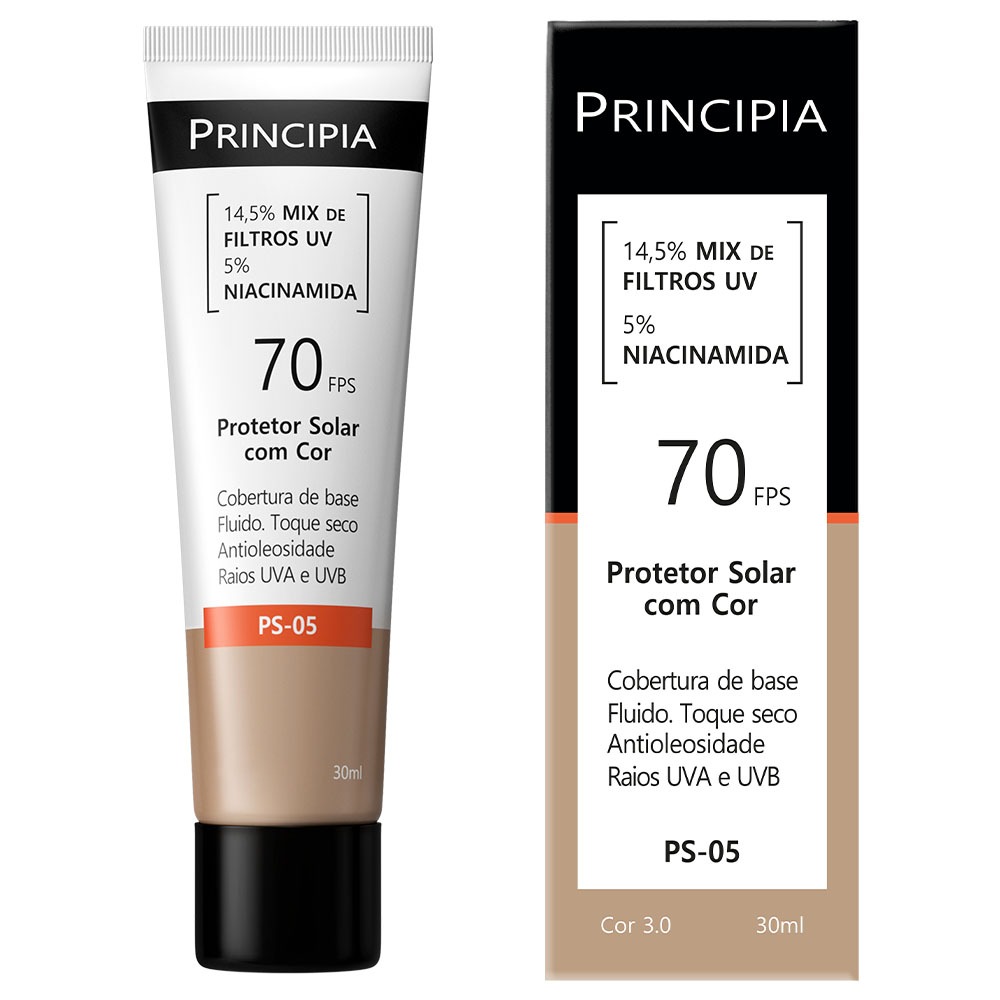 Principia Protetor Solar PS-05 Cor 3.0 FPS70 com Cor 40ml