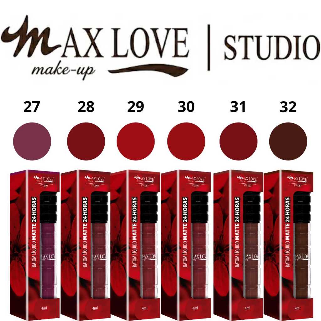 Batom Matte Líquido Max Love 24 horas Nude Longa Duração